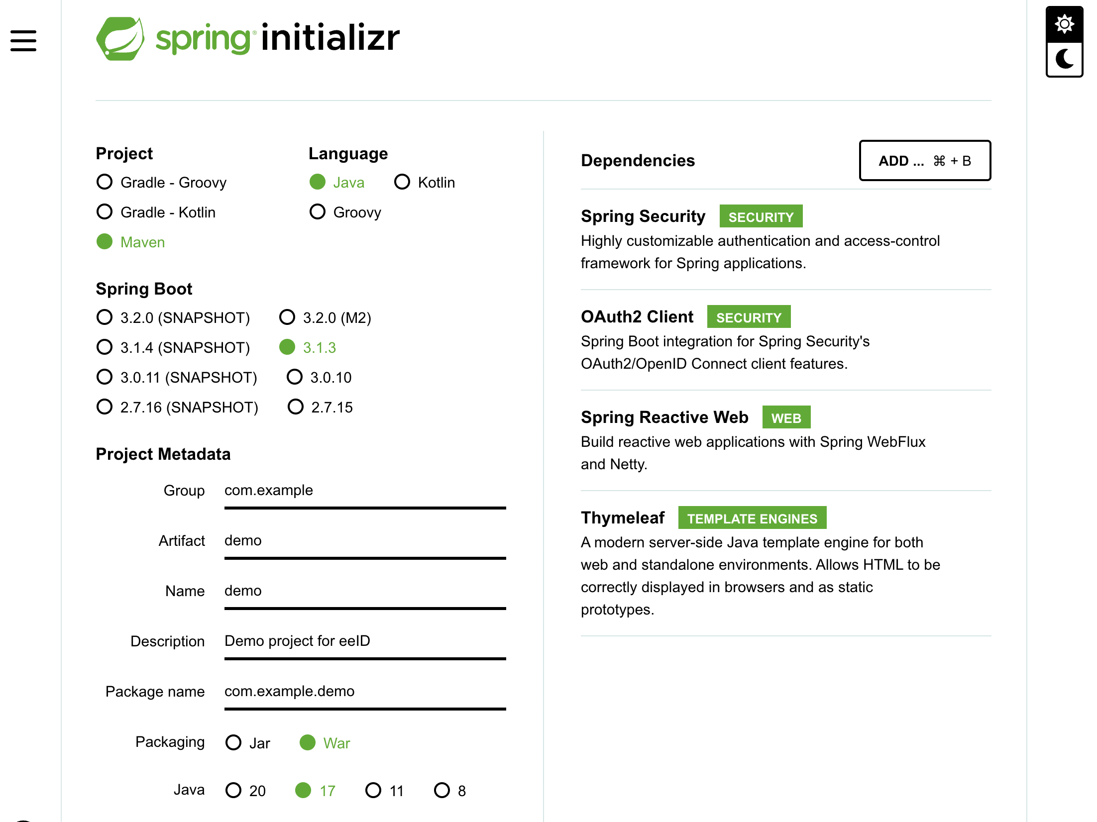 Spring Initializr